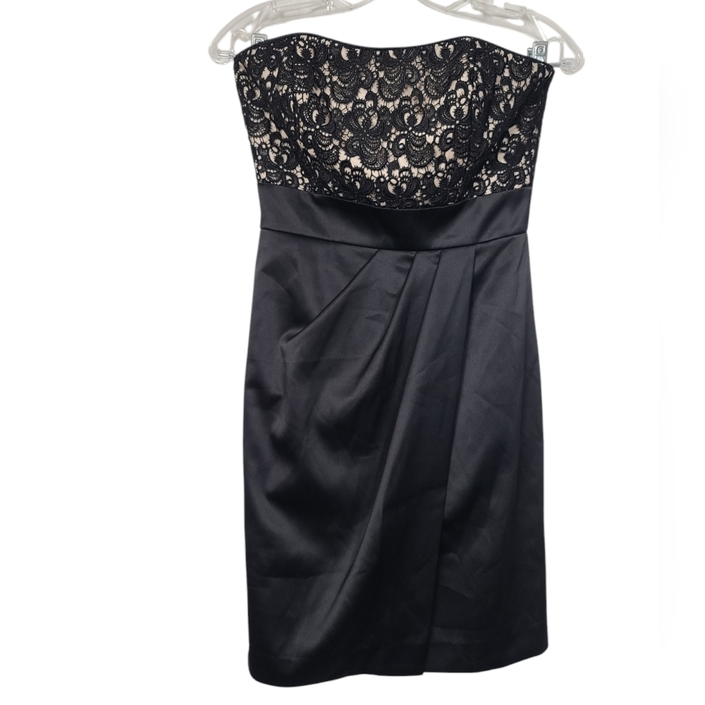 White House Black Market Lace Strapless Dress 0